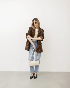 Blazer strutturato animalier – V5938