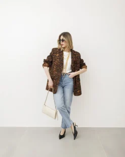 Blazer strutturato animalier – V5938