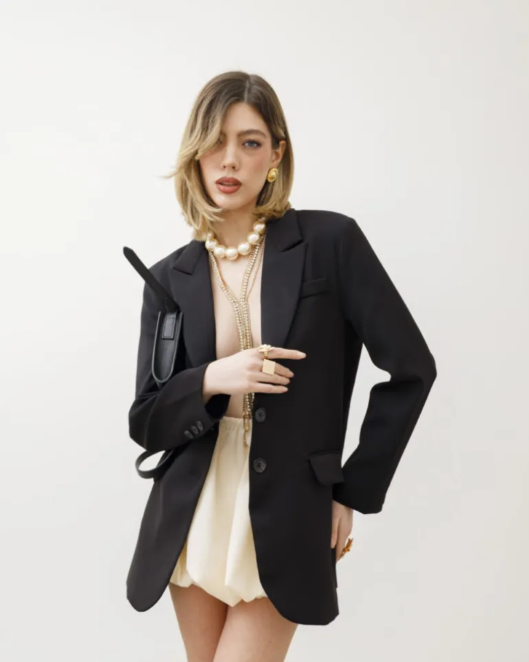 Blazer strutturato monopetto NERA – V6968slc