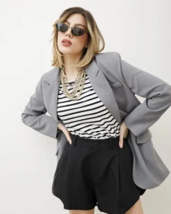 Blazer strutturato monopetto GRIGIO – V6968
