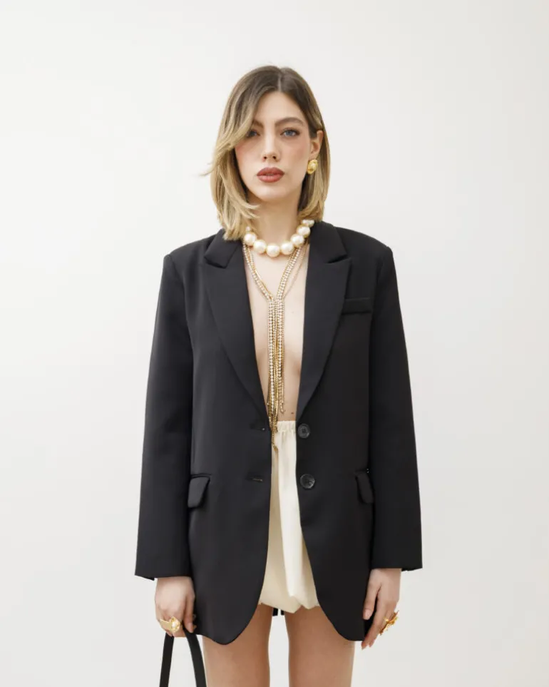 Blazer strutturato monopetto NERA – V6968slc