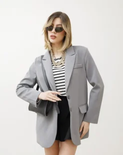 Blazer strutturato monopetto GRIGIO – V6968