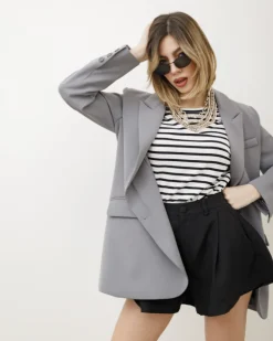 Blazer strutturato monopetto GRIGIO – V6968