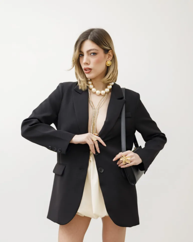 Blazer strutturato monopetto NERA – V6968slc