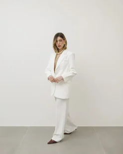 Blazer strutturato monopetto BIANCO – V6968slc