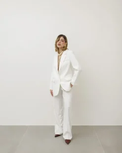 Blazer strutturato monopetto BIANCO – V6968slc