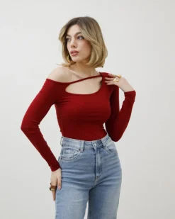 Body in cotone con apertura – H7391