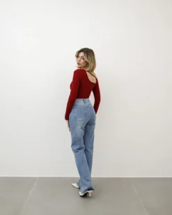 Body in cotone con apertura – H7391