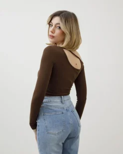 Body in cotone con apertura – H7391