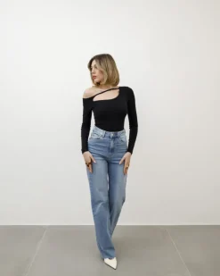 Body in cotone con apertura – H7391