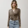 Body in lycra con nodo animalier – 1180
