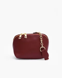Borsa in pelle ALMA bordeaux – LOVING BAGS
