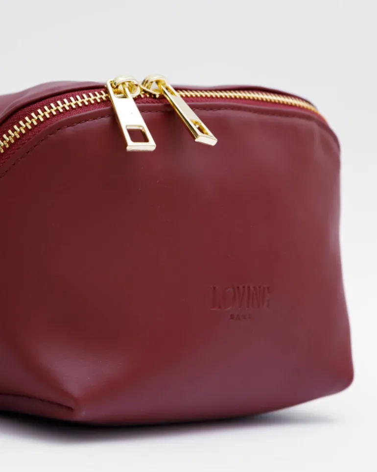 Borsa in pelle ALMA bordeaux – LOVING BAGS