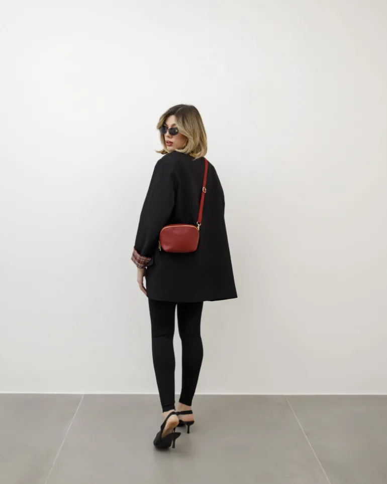 Borsa in pelle ALMA bordeaux – LOVING BAGS