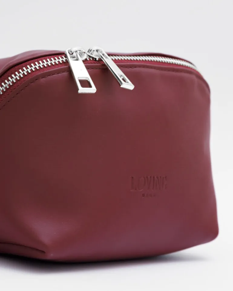 Borsa in pelle ALMA bordeaux – LOVING BAGS