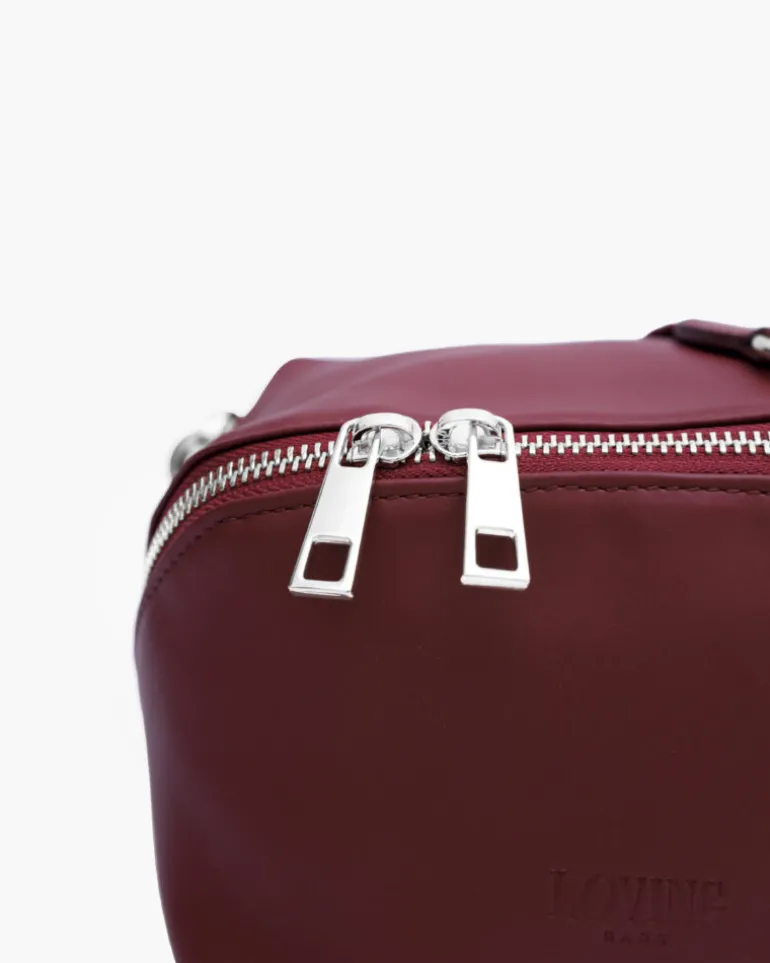 Borsa in pelle ALMA bordeaux – LOVING BAGS