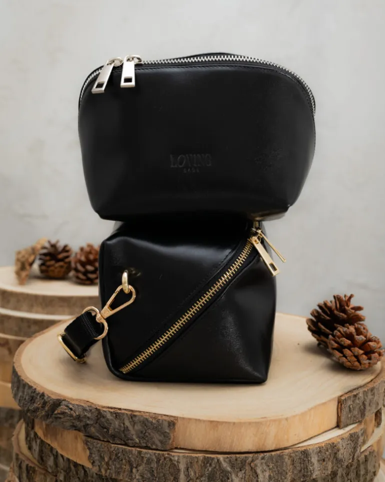 Borsa in pelle ALMA nera – LOVING BAGS