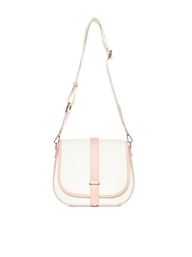 Borsa in pelle AMBRA canvas rosa – LOVINGBAGS