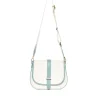 Borsa in pelle AMBRA canvas verde acqua – LOVINGBAGS
