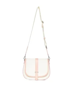 Borsa in pelle AMBRA canvas rosa – LOVINGBAGS