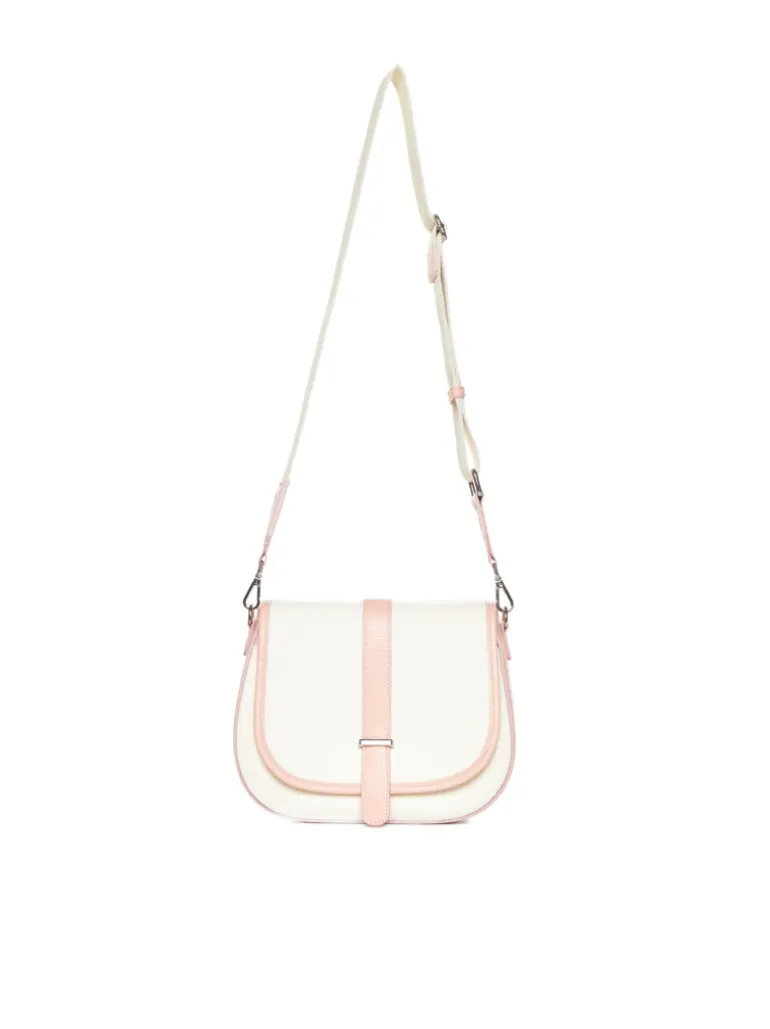 Borsa in pelle AMBRA canvas rosa – LOVINGBAGS