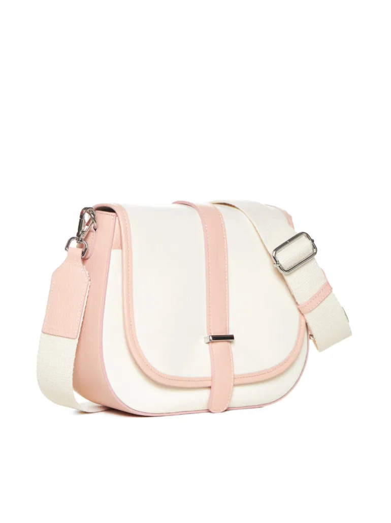 Borsa in pelle AMBRA canvas rosa – LOVINGBAGS