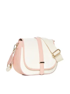 Borsa in pelle AMBRA canvas rosa – LOVINGBAGS