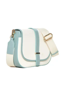 Borsa in pelle AMBRA canvas verde acqua – LOVINGBAGS