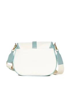 Borsa in pelle AMBRA canvas verde acqua – LOVINGBAGS