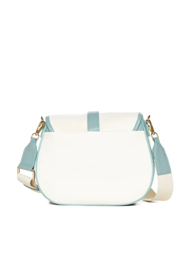 Borsa in pelle AMBRA canvas verde acqua – LOVINGBAGS