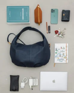 Borsa in pelle AMINA blu – LOVING BAGS