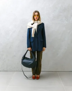 Borsa in pelle AMINA blu – LOVING BAGS