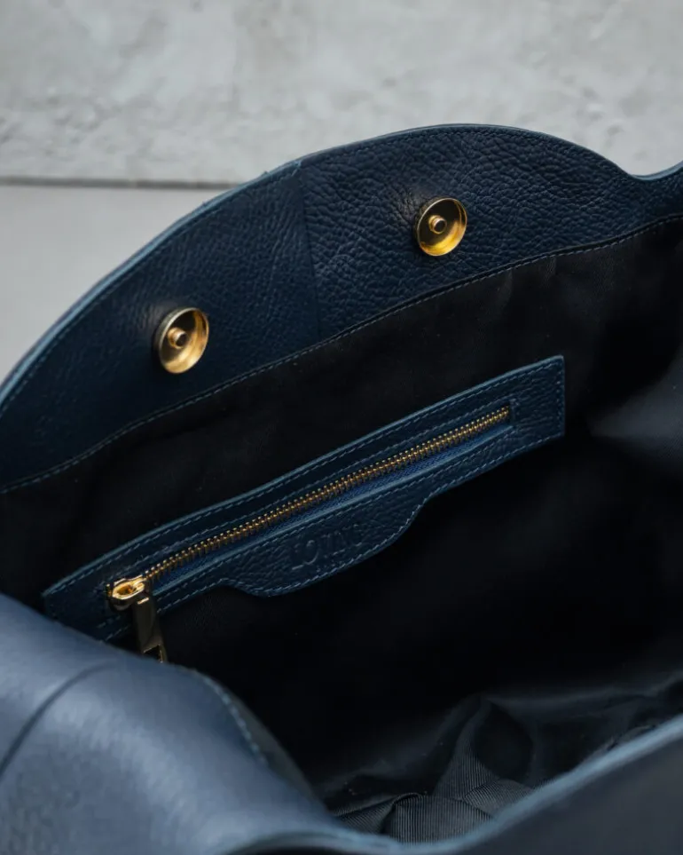 Borsa in pelle AMINA blu – LOVING BAGS