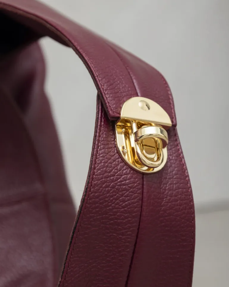 Borsa in pelle AMINA Bordeaux – LOVING BAGS