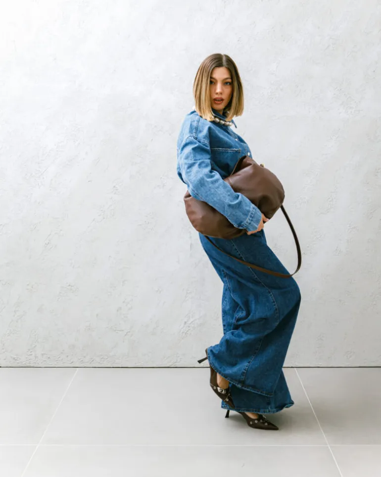 Borsa in pelle AMINA Marrone – LOVING BAGS