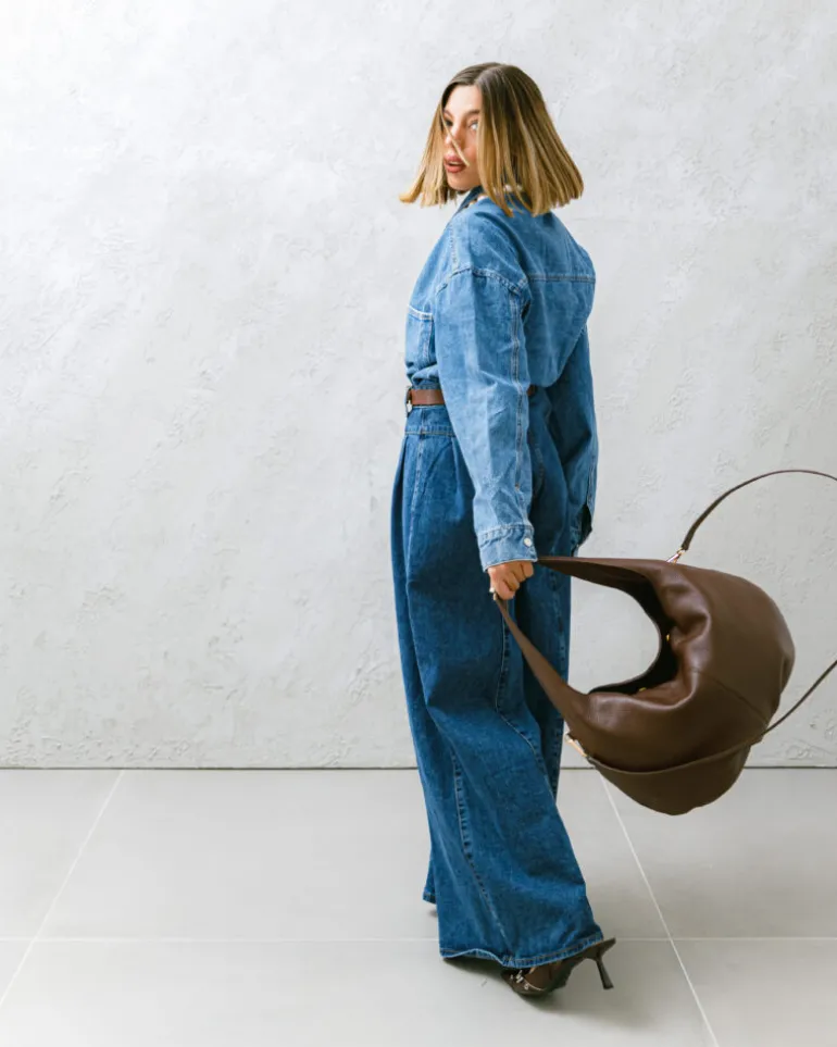 Borsa in pelle AMINA Marrone – LOVING BAGS