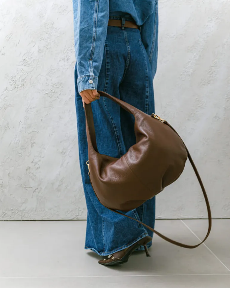 Borsa in pelle AMINA Marrone – LOVING BAGS