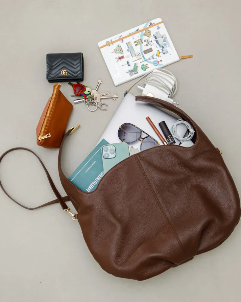 Borsa in pelle AMINA Marrone – LOVING BAGS