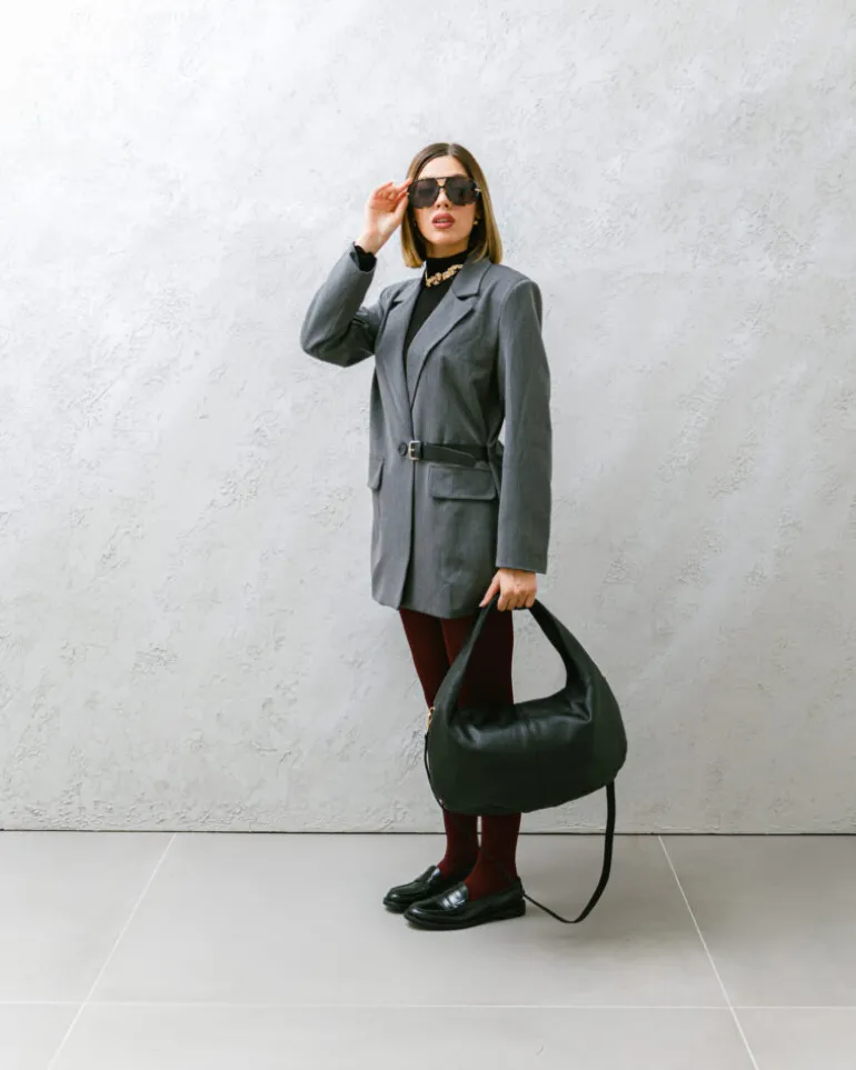 Borsa in pelle AMINA nera – LOVING BAGS