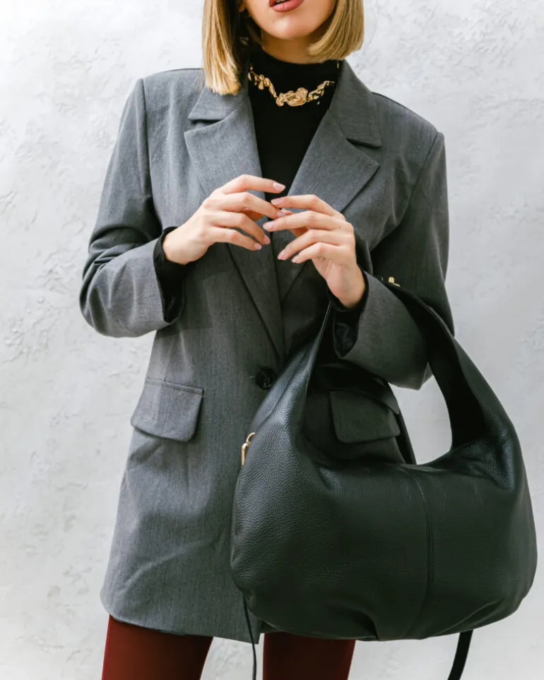 Borsa in pelle AMINA nera – LOVING BAGS