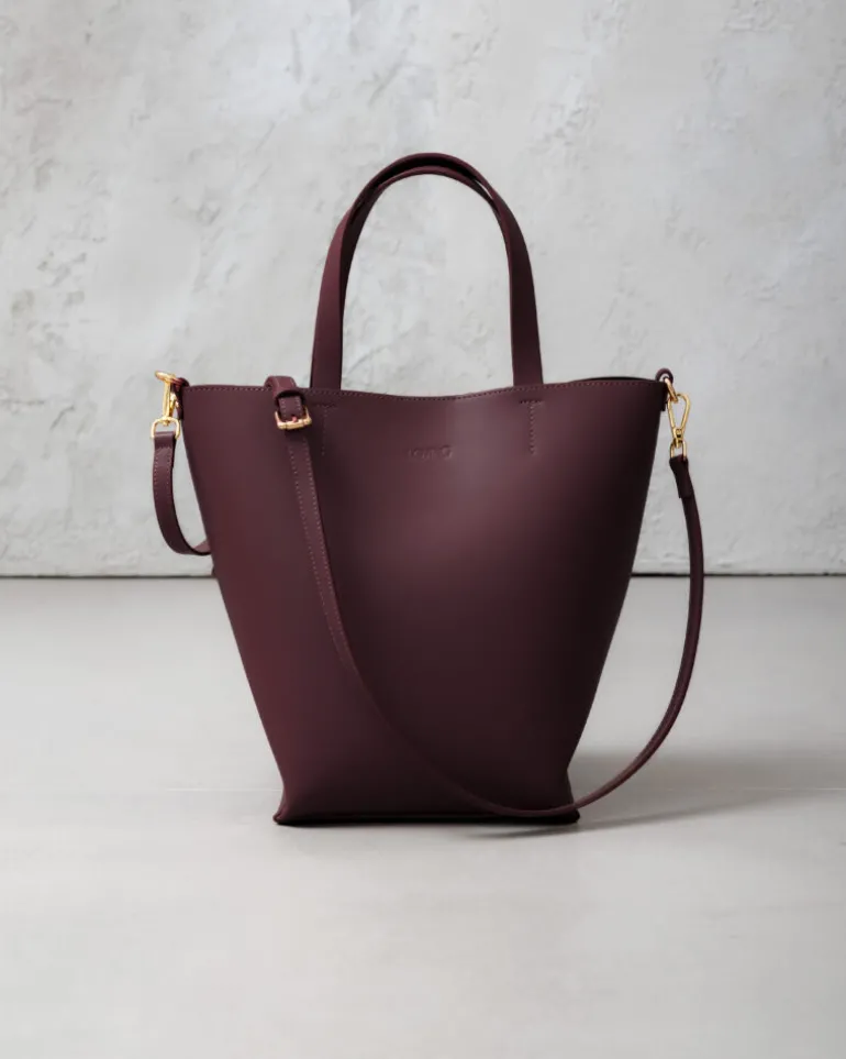Borsa in pelle ATENA Borgogna – LOVING BAGS