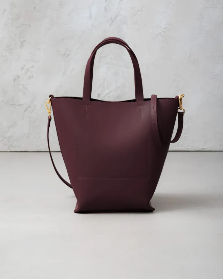 Borsa in pelle ATENA Borgogna – LOVING BAGS