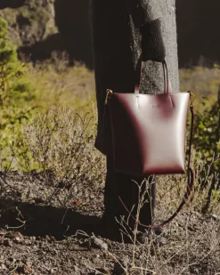 Borsa in pelle ATENA Borgogna – LOVING BAGS