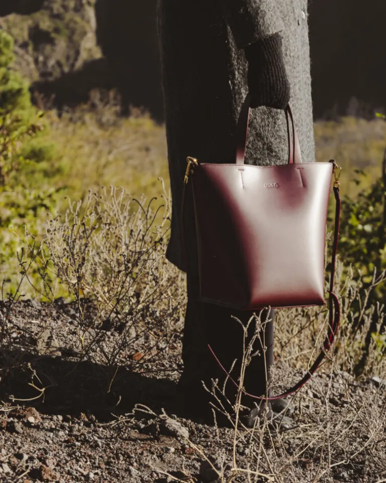 Borsa in pelle ATENA Borgogna – LOVING BAGS