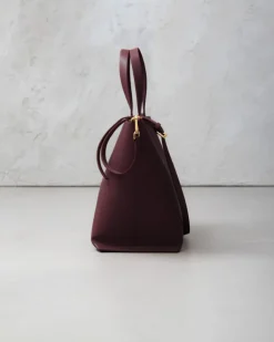 Borsa in pelle ATENA Borgogna – LOVING BAGS