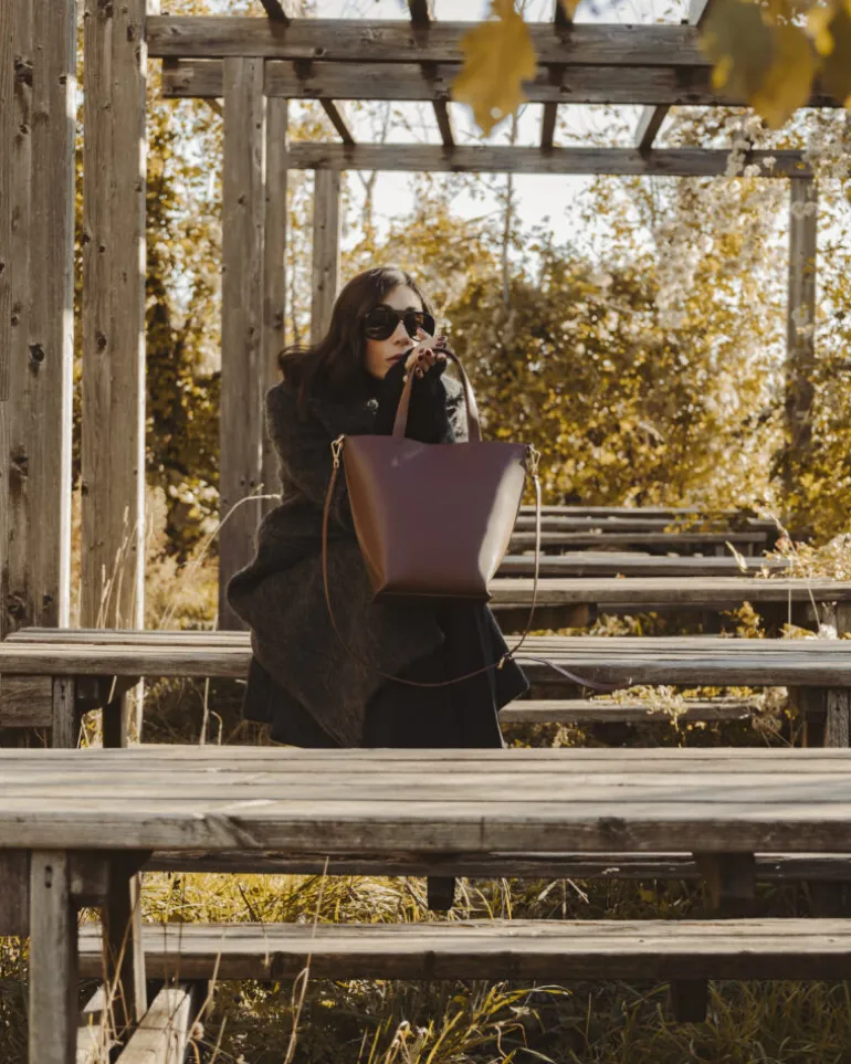 Borsa in pelle ATENA Marrone – LOVING BAGS