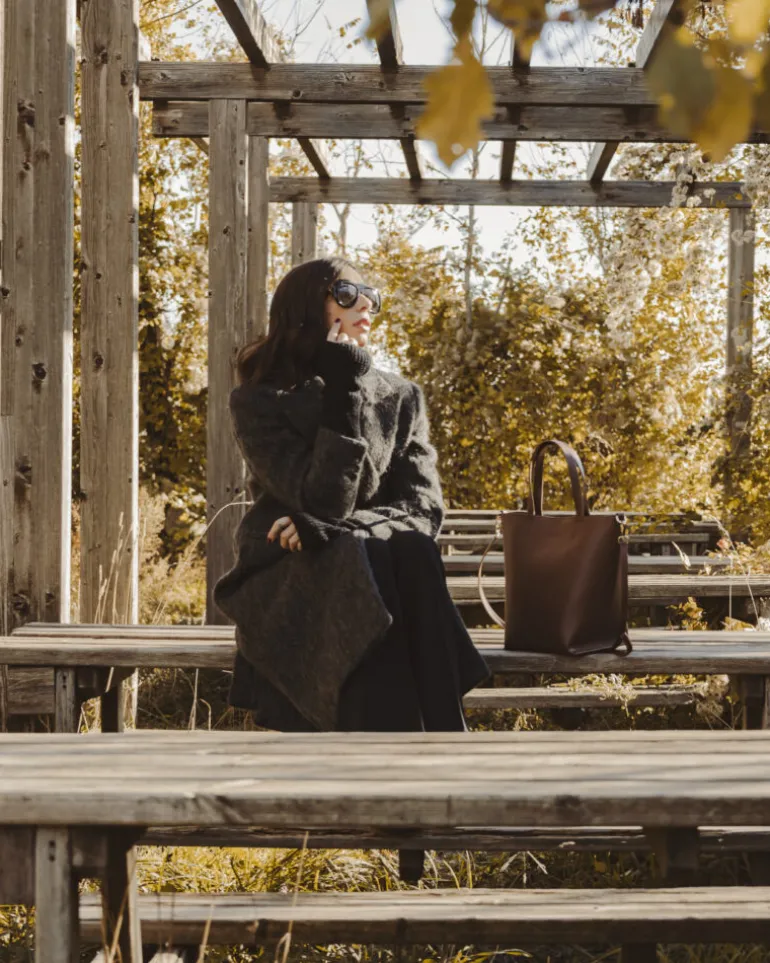 Borsa in pelle ATENA Marrone – LOVING BAGS