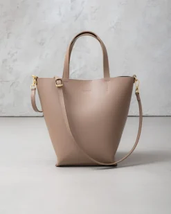 Borsa in pelle ATENA Taupe – LOVING BAGS