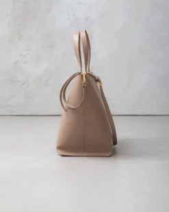 Borsa in pelle ATENA Taupe – LOVING BAGS