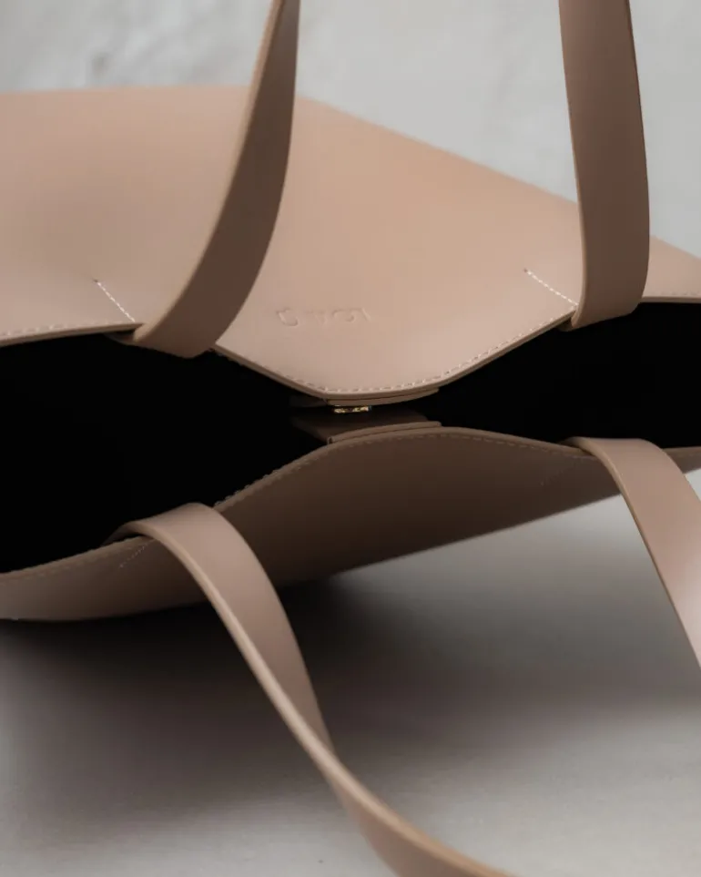 Borsa in pelle ATENA Taupe – LOVING BAGS